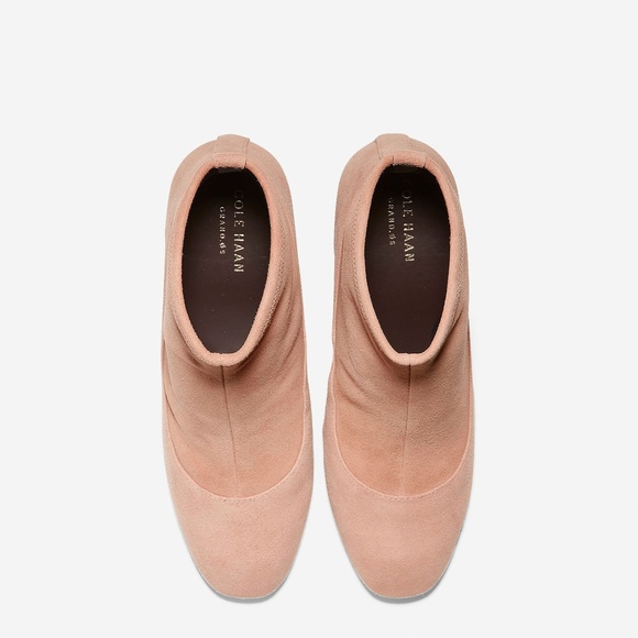 Cole Haan Pink Suede Ankle Boots - Picture 3 of 6